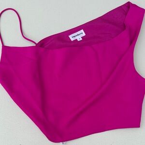 superdown Vibrant Fuchsia One-Shoulder Cami